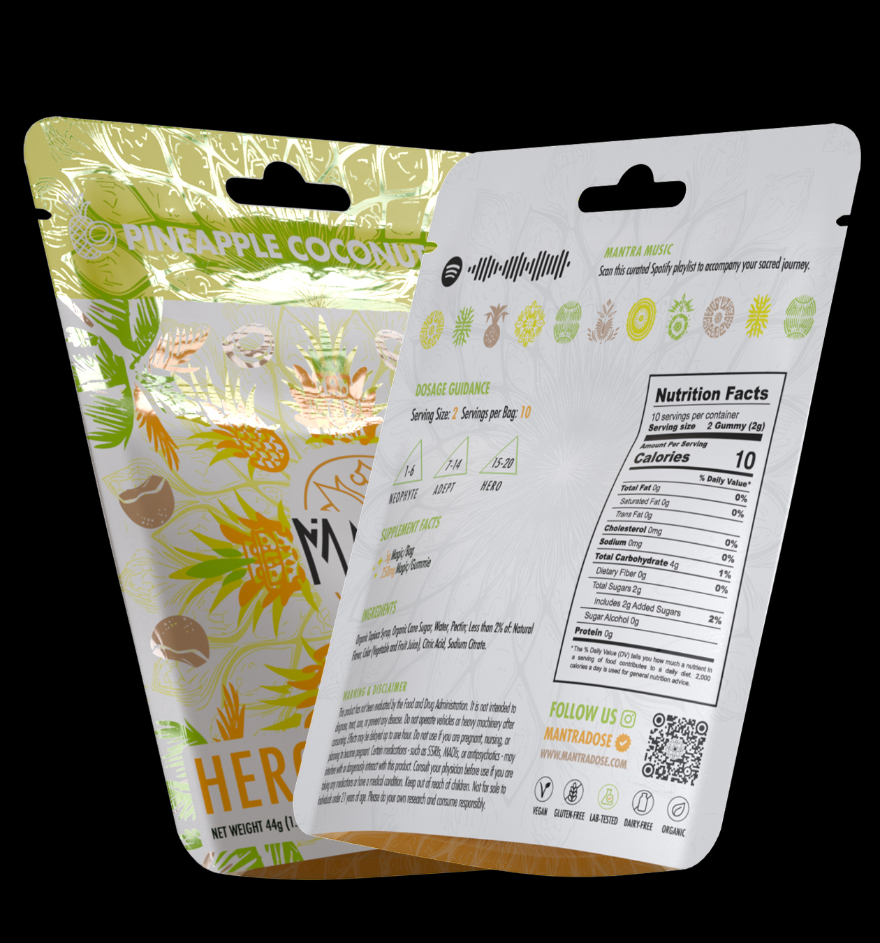 Mantra Hero Gummies: Pineapple Coconut - Image 2