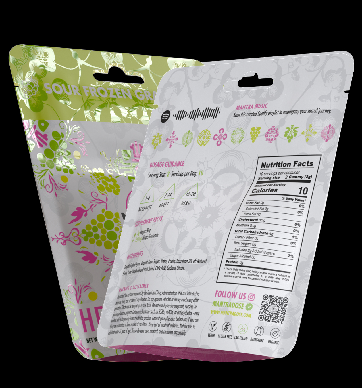 Mantra Hero Gummies: Sour Frozen Grapes - Image 2